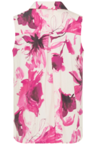 Marc Aurel Blouse Mouwloos Bloemprint Crême/Pink