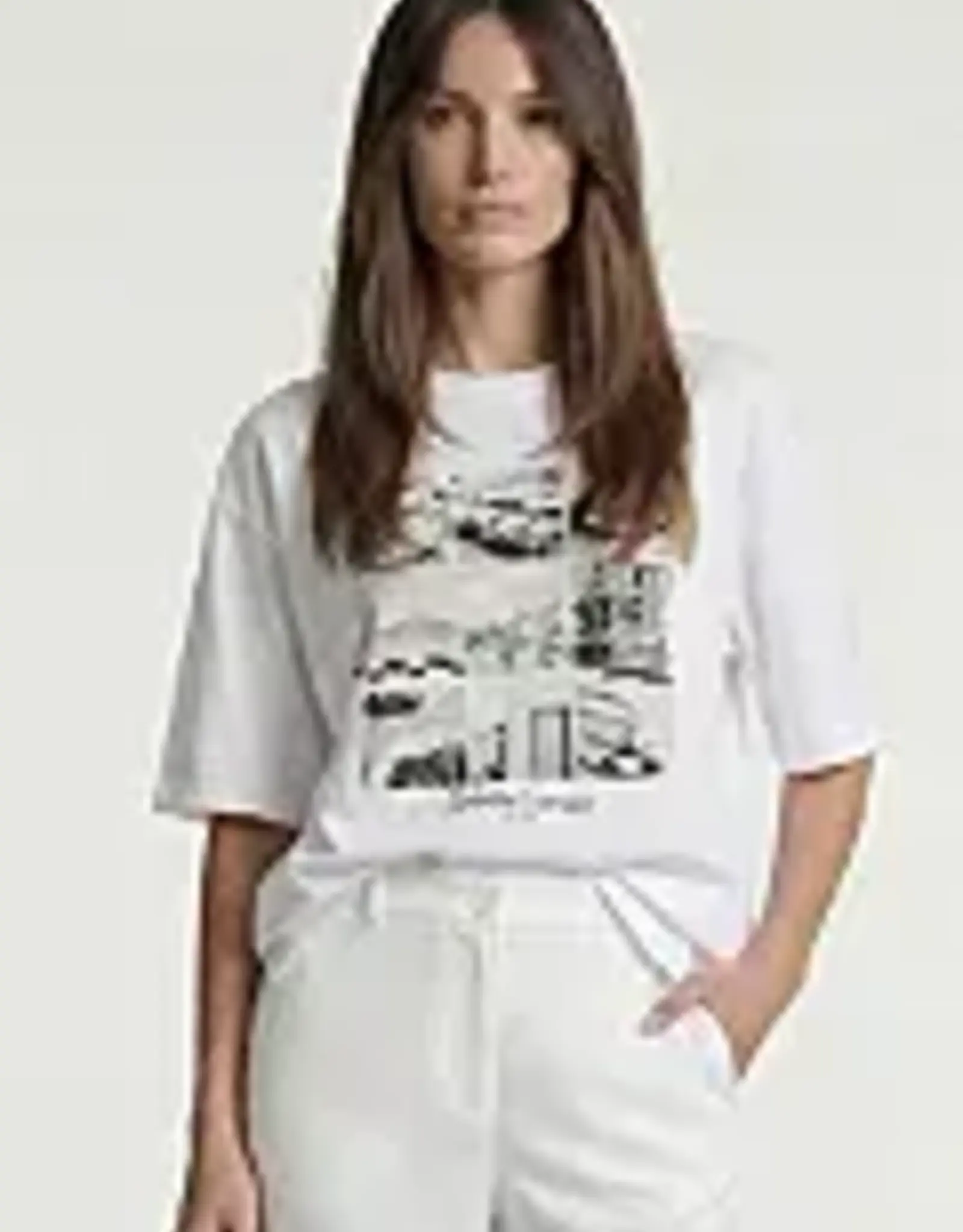 Marc Aurel T-Shirt Wit Fotoprint