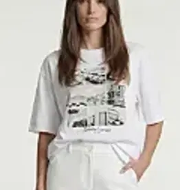 Marc Aurel T-Shirt Wit Fotoprint