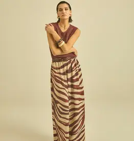 Maria Bellentani Pantalon Giverne Zebra Berry