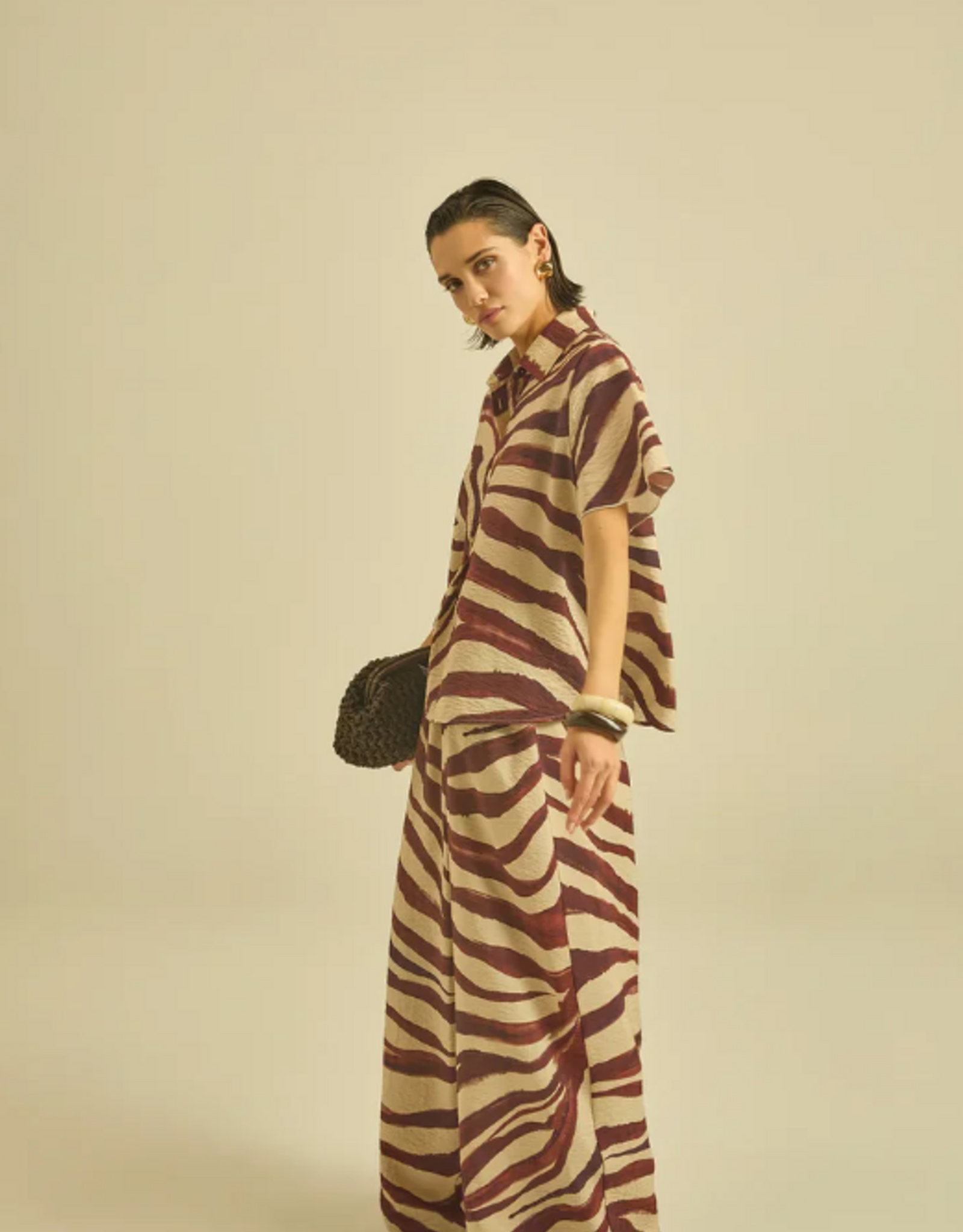 Maria Bellentani Pantalon Giverne Zebra Berry