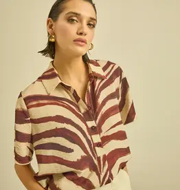 Maria Bellentani Blouse Perignen Zebra Berry