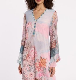 Ana Alcazar Multi Coloured Jurk V Hals Pastel Kleuren