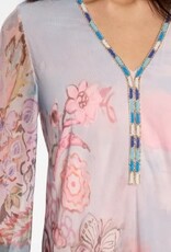 Ana Alcazar Multi Coloured Jurk V Hals Pastel Kleuren