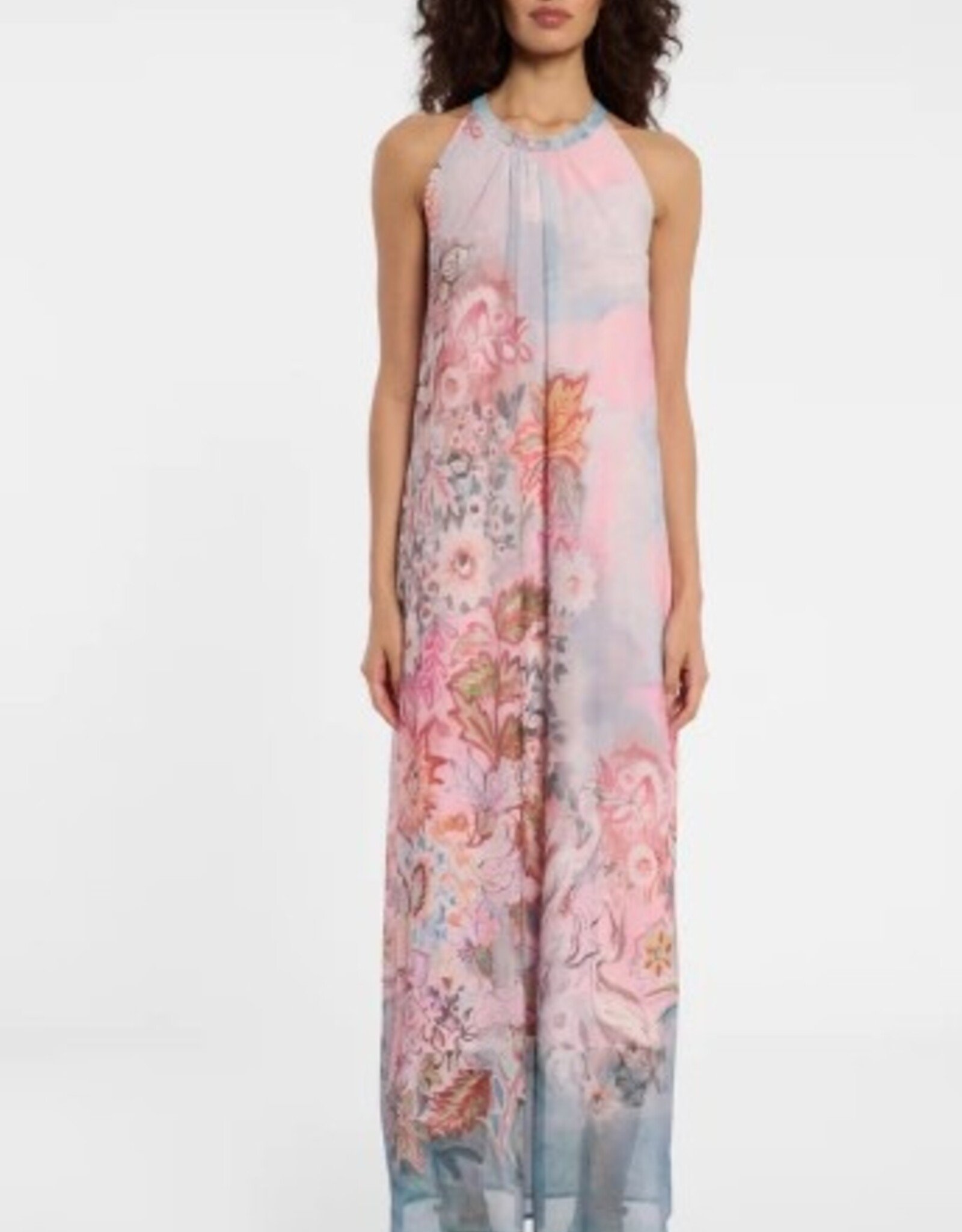 Ana Alcazar Multi Coloured Jurk Maxi Lengte Halter Model Pastel Kleuren