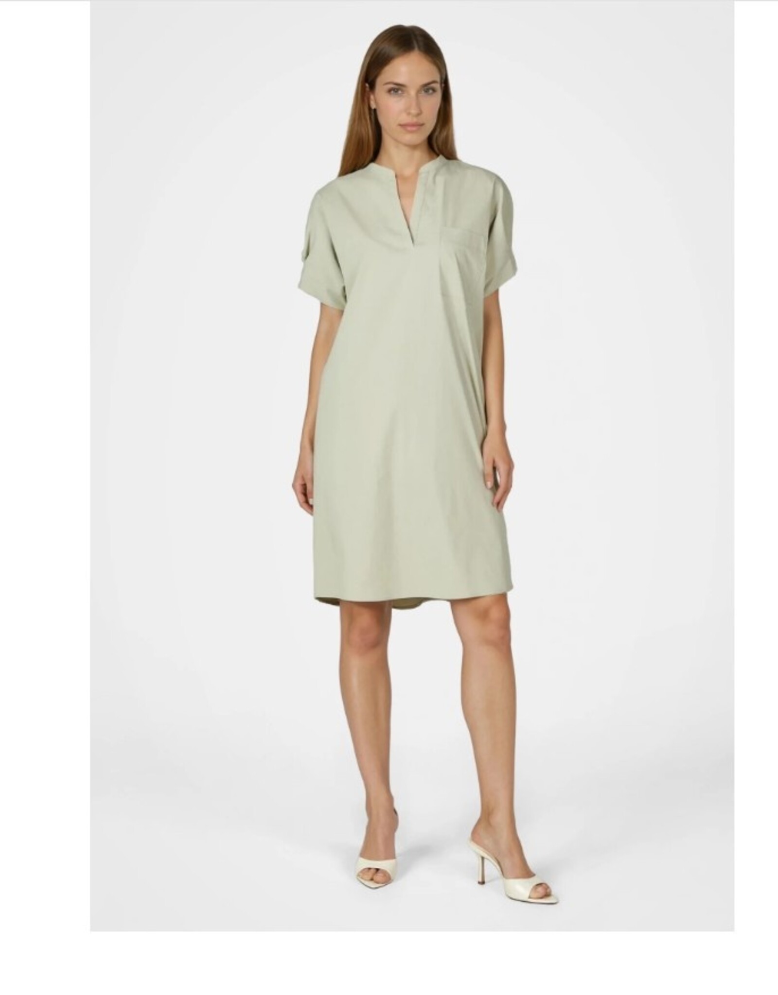 Marc Aurel Poplin Jurk Kakhi