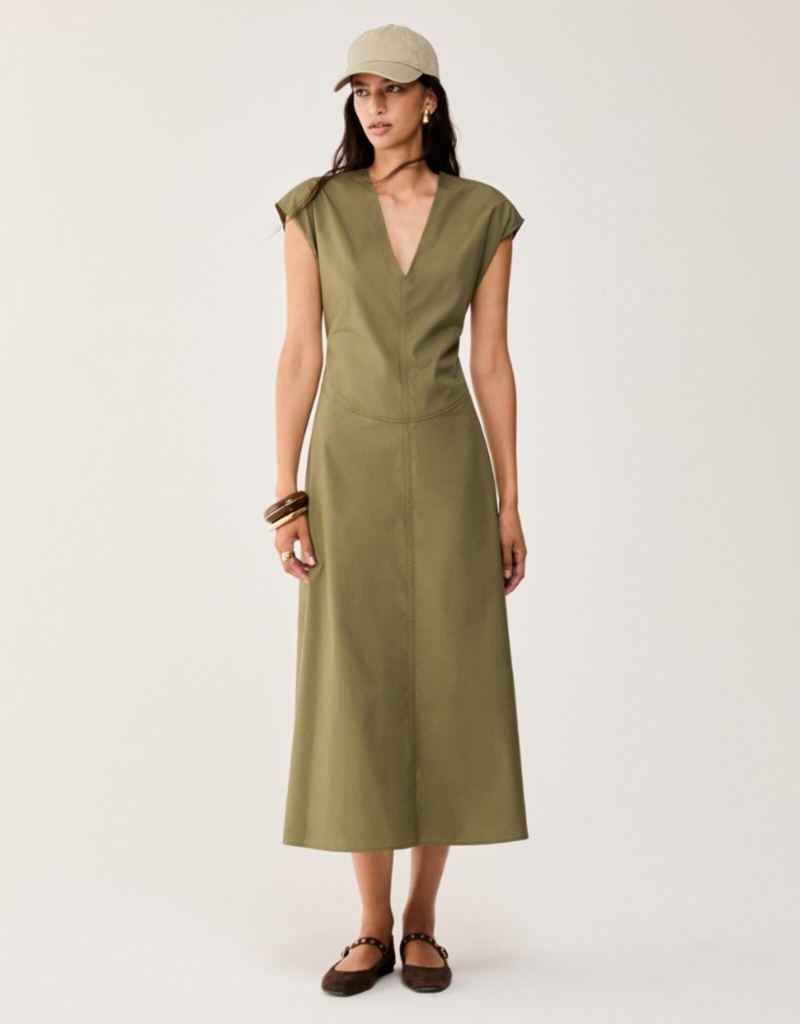 PENNYBLACK Gommoso Jurk Kakhi Mouwloos