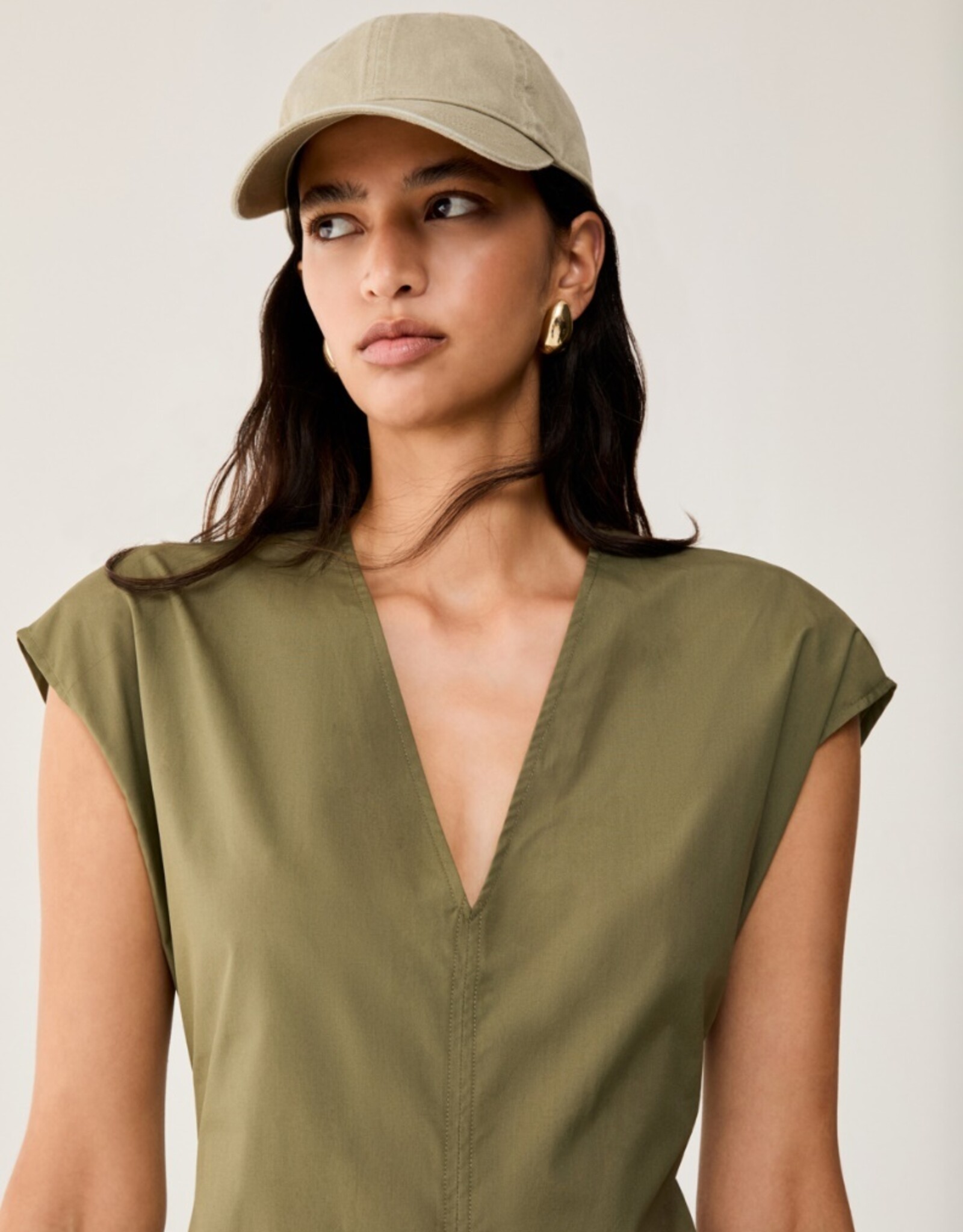 PENNYBLACK Gommoso Jurk Kakhi Mouwloos