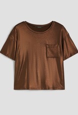 PENNYBLACK Tabarin Gessati Glans Shirt Brons