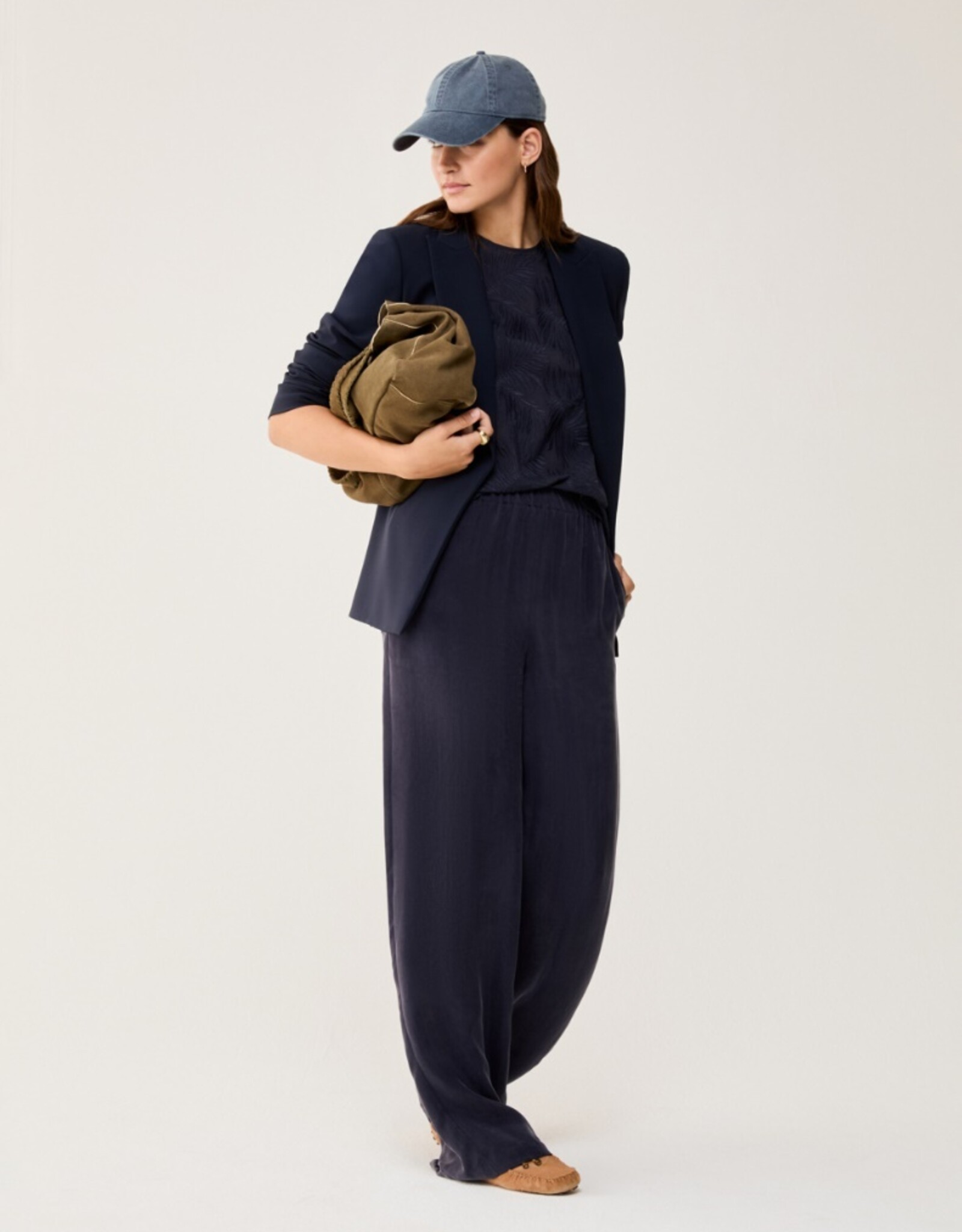 PENNYBLACK Top Polis Blauw Geborduurd