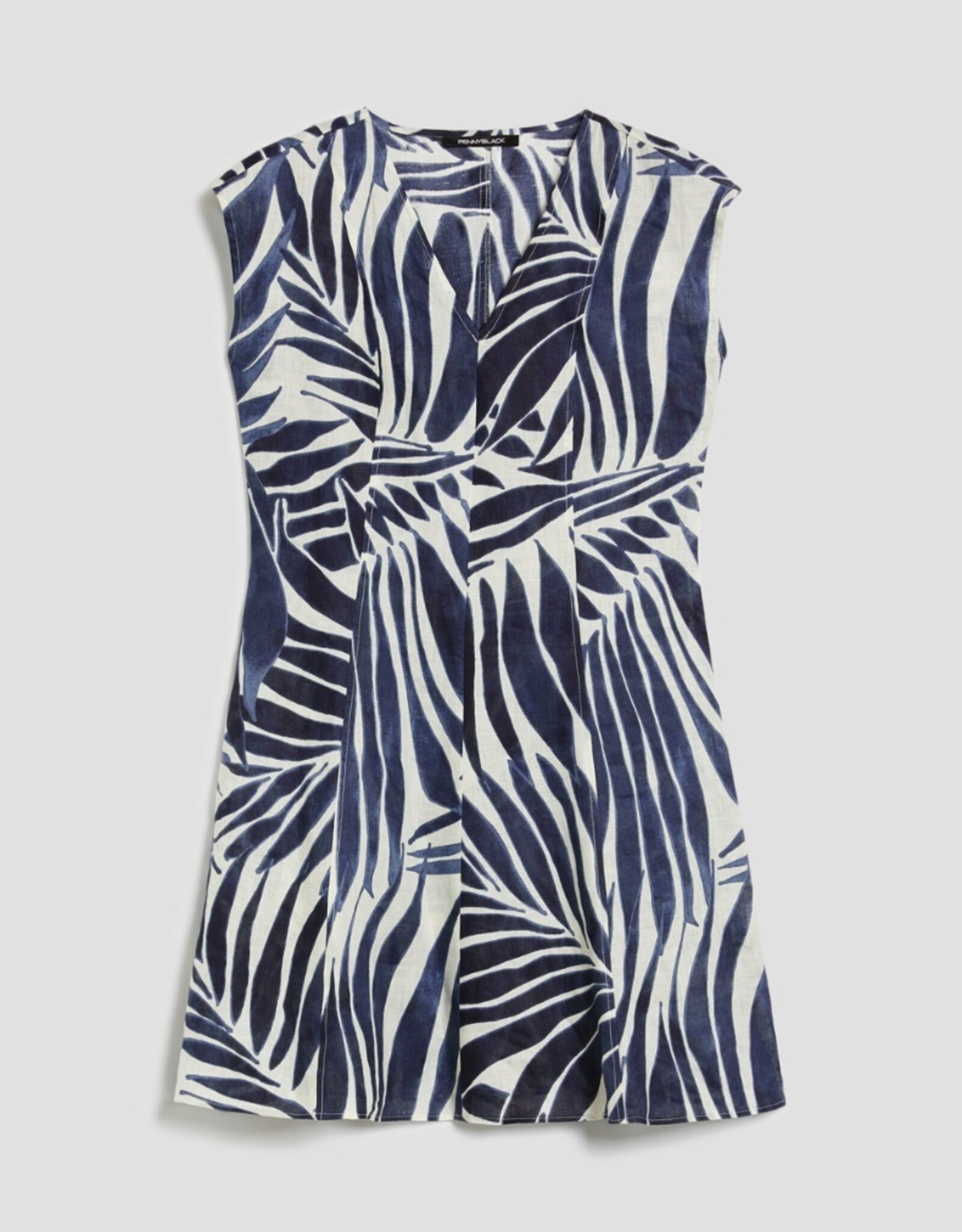 PENNYBLACK Jurk Cactus All Over Print Navy White