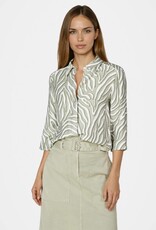 Marc Aurel Blouse Blad Motief Kaki