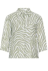 Marc Aurel Blouse Blad Motief Kaki