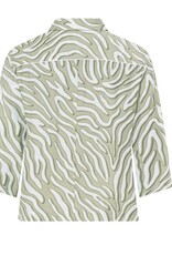 Marc Aurel Blouse Blad Motief Kaki