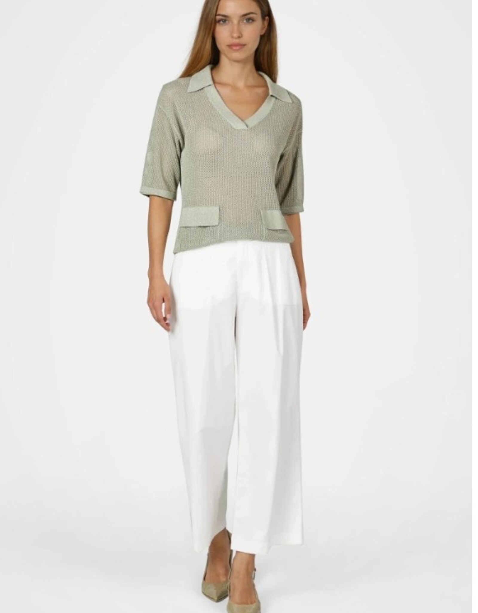 Marc Aurel Polo Pullover Khaki Varied