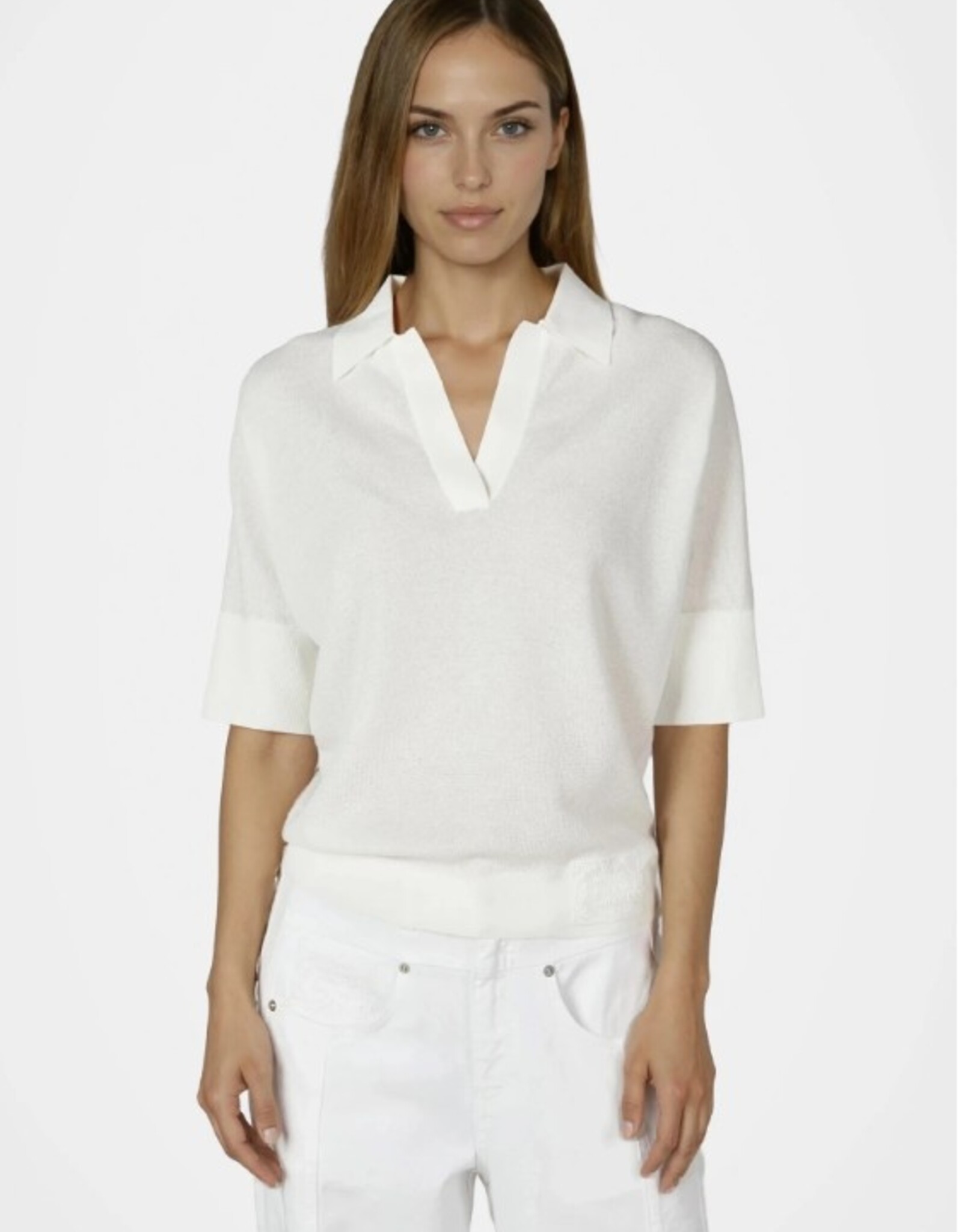 Marc Aurel Polo- Pullover Wit