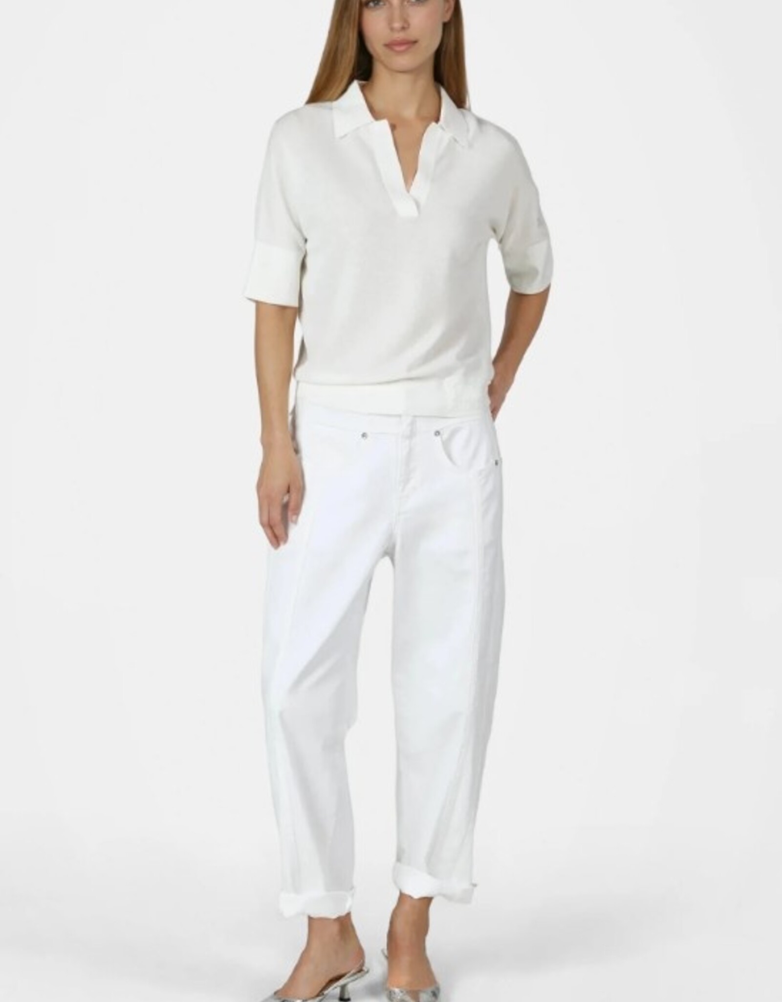 Marc Aurel Polo- Pullover Wit