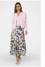 Marc Aurel Maxi Rok Met Bladprint Kaki