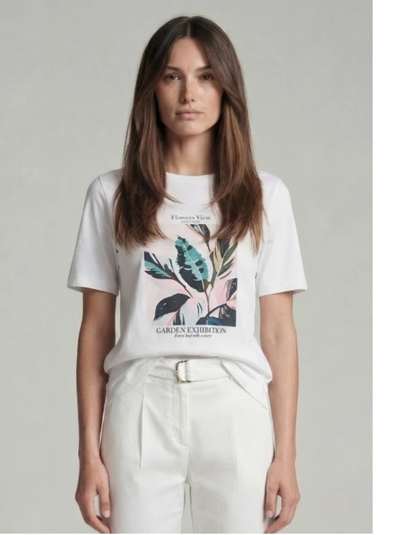 Marc Aurel T Shirt Print Groen Rose