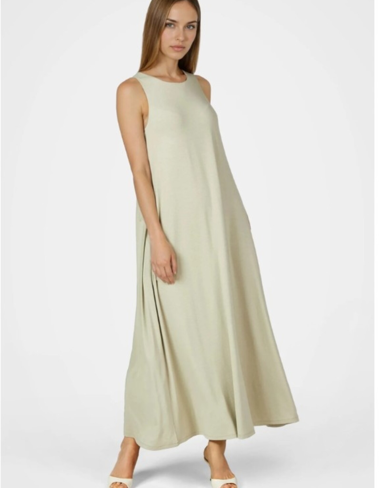 Marc Aurel Jurk  Maxi Kaki Viscose