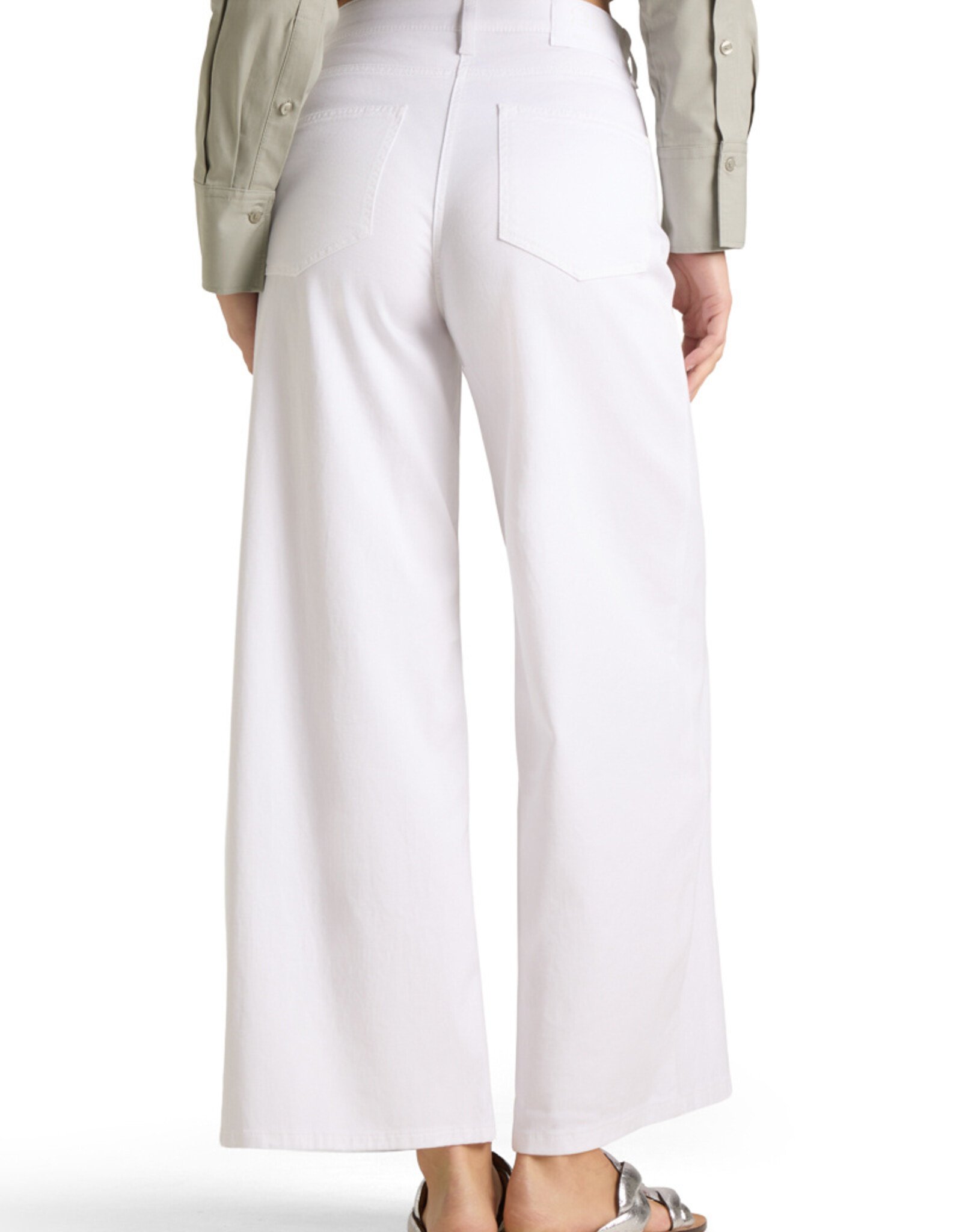 Cambio Pantalon Baggy Asymmetrical   Pure White