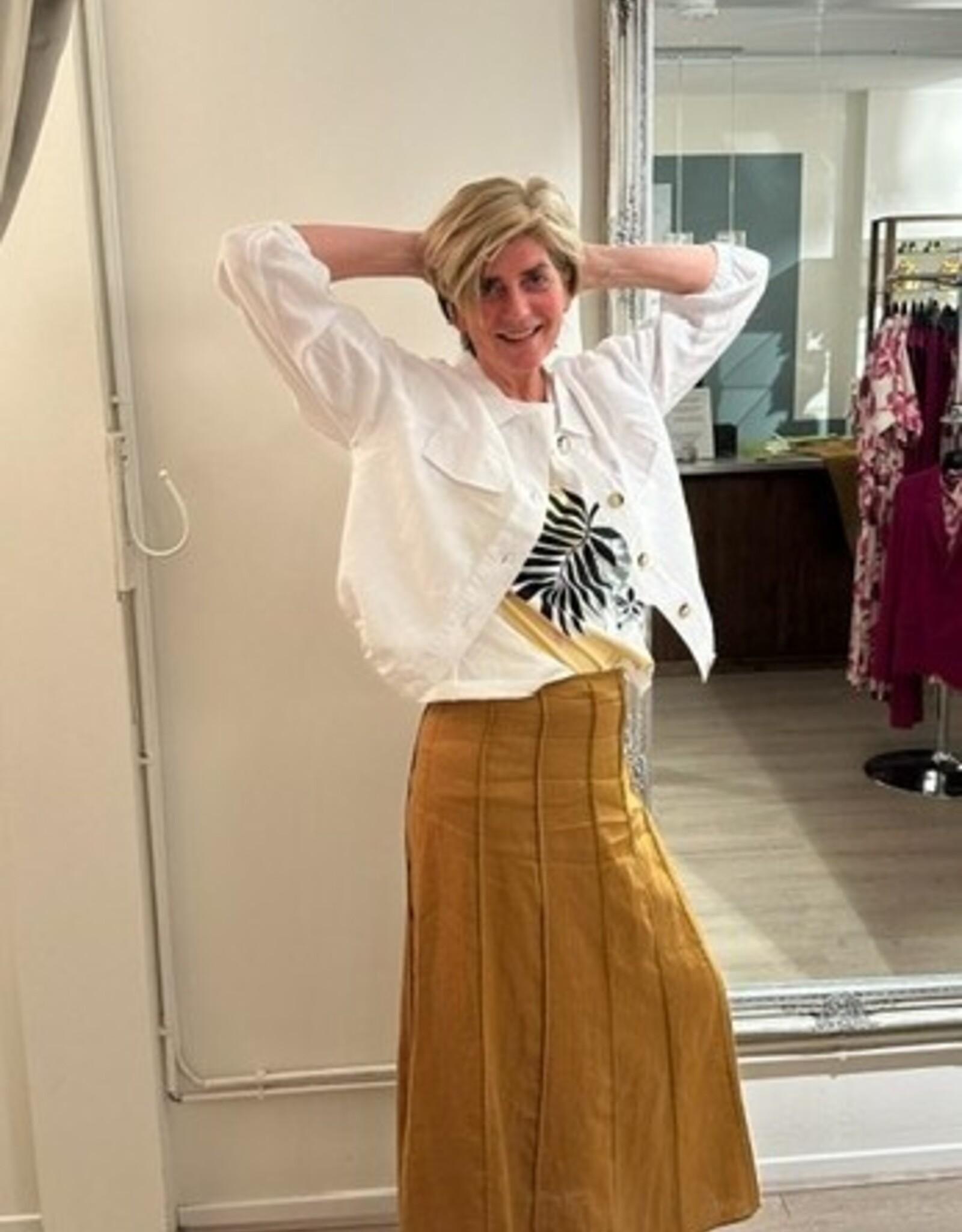 JcSophie Rok Monserrat Lang Linnen Oker