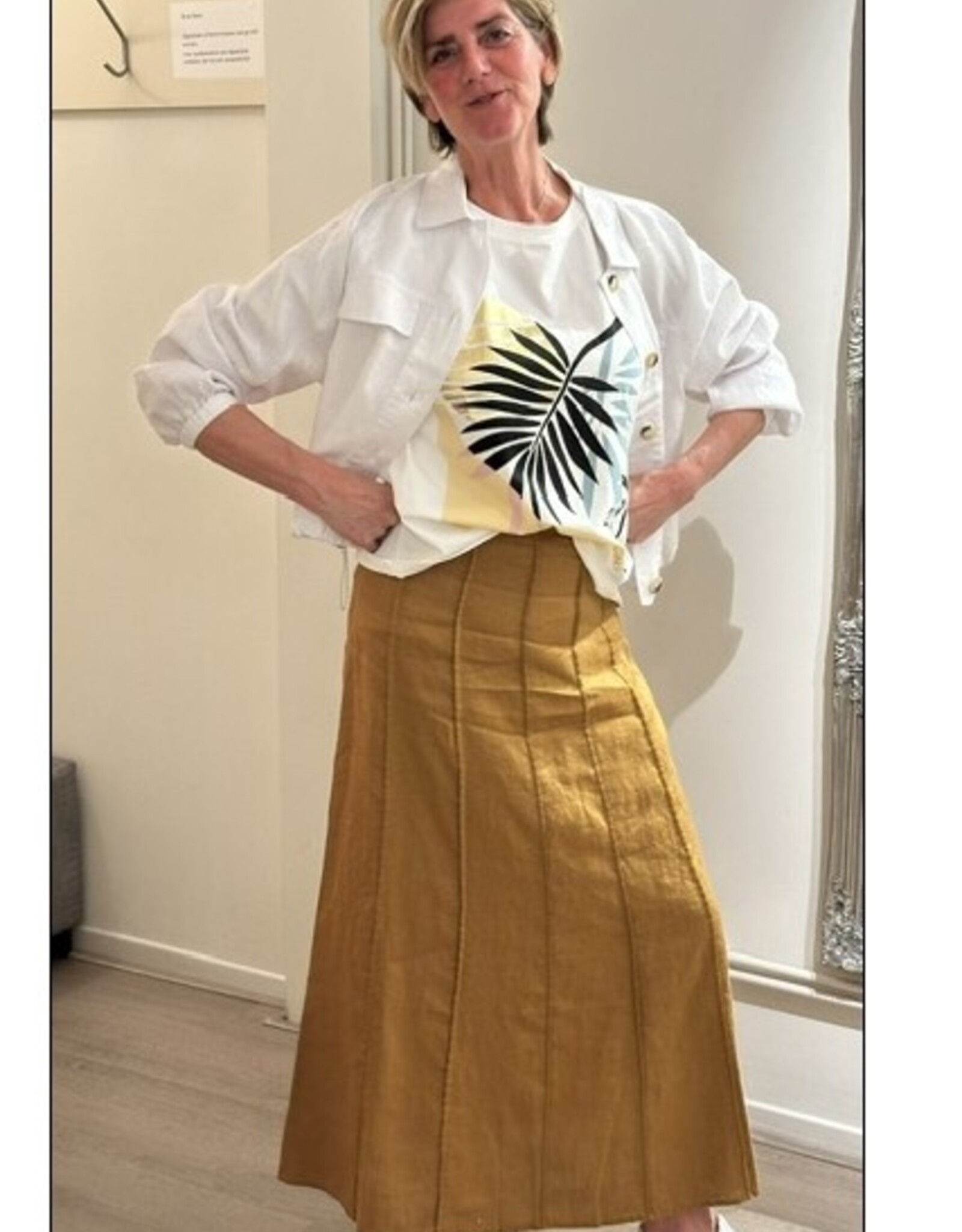 JcSophie Rok Monserrat Lang Linnen Oker