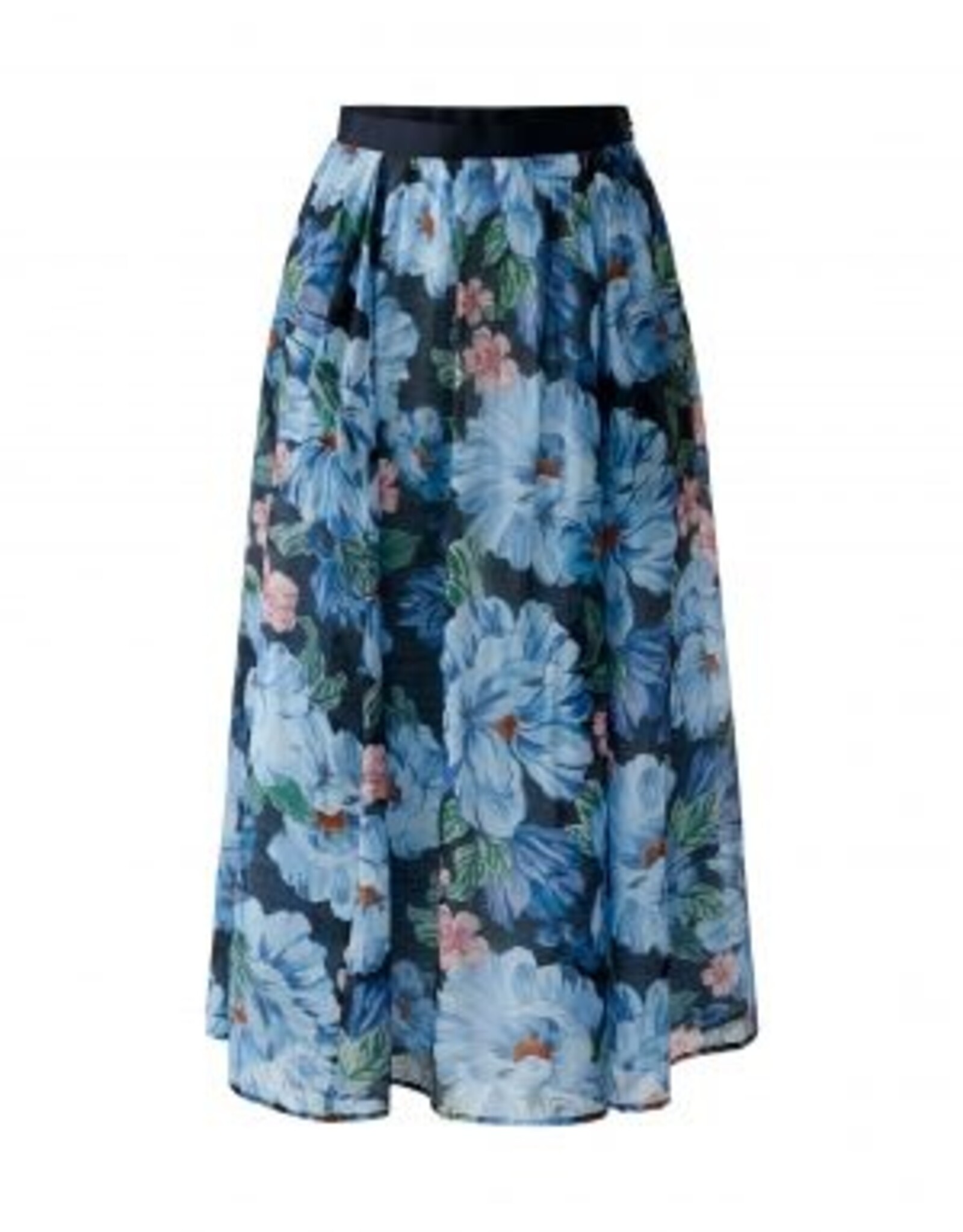 Oui Rok Lang Bloemenprint D-Blauw