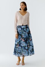 Oui Rok Lang Bloemenprint D-Blauw