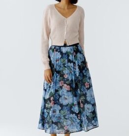 Oui Rok Lang Bloemenprint D-Blauw
