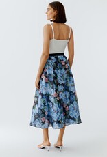 Oui Rok Lang Bloemenprint D-Blauw