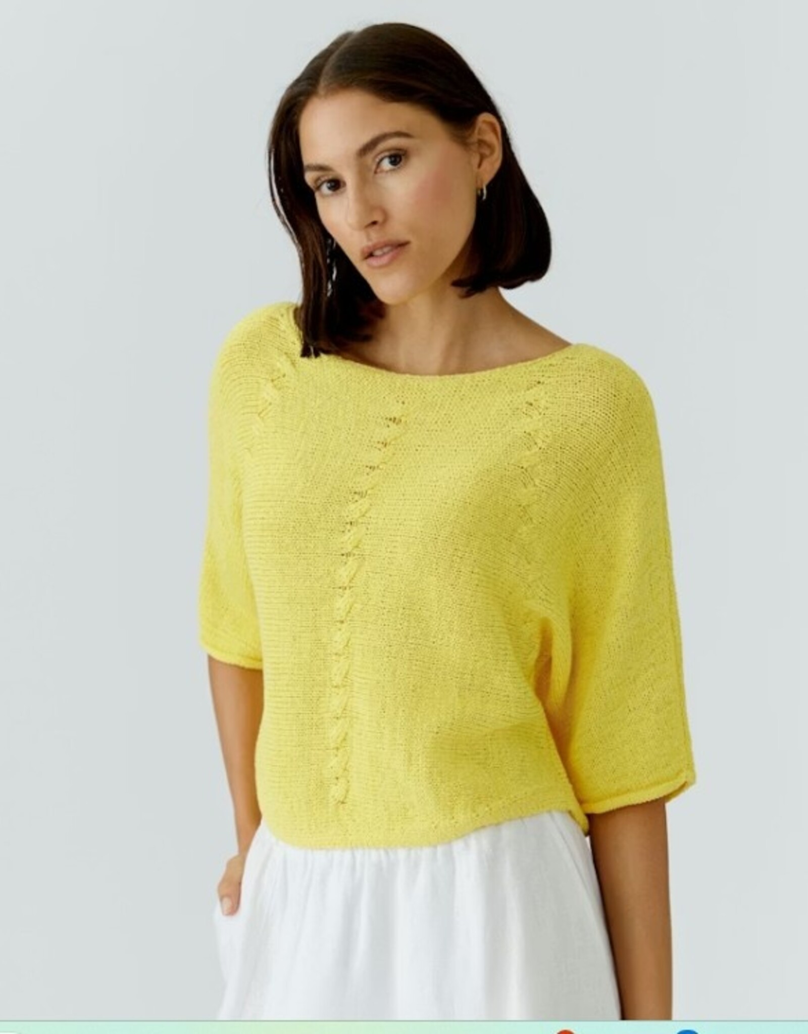 Oui Pullover 3/4 Mouw Lemon Zest