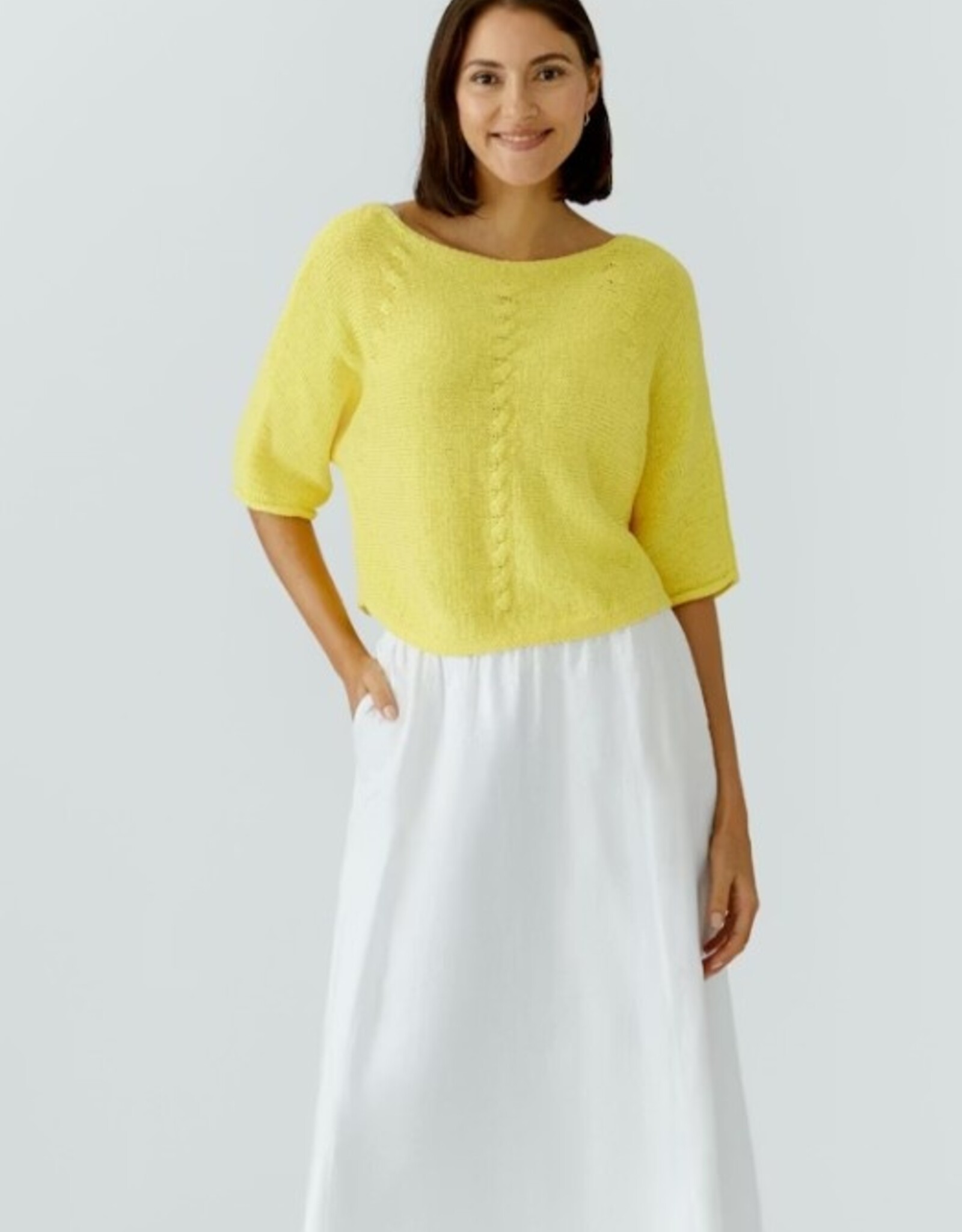 Oui Pullover 3/4 Mouw Lemon Zest