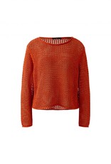 Oui Pullover  Opengewerkt Brand Orange