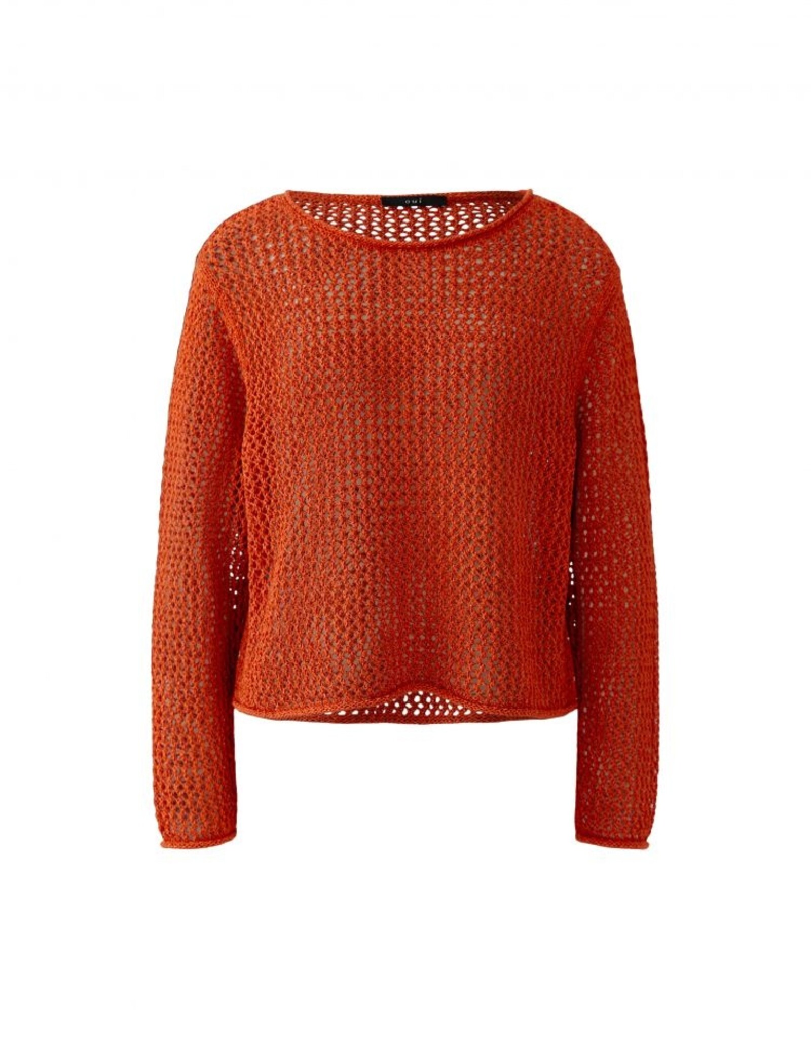 Oui Pullover  Opengewerkt Brand Orange
