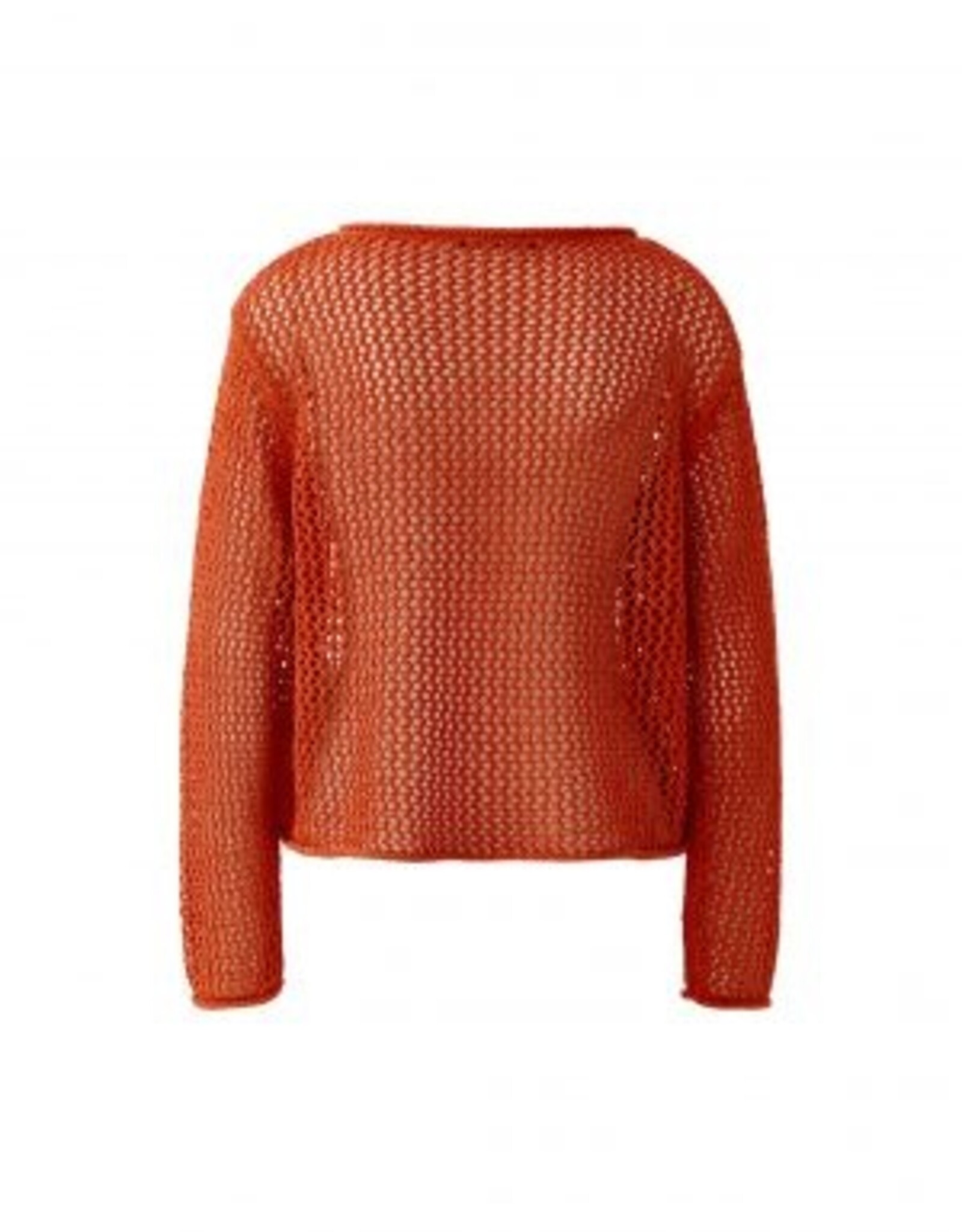 Oui Pullover  Opengewerkt Brand Orange