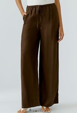 Oui Pantalon Linnen D Bruin
