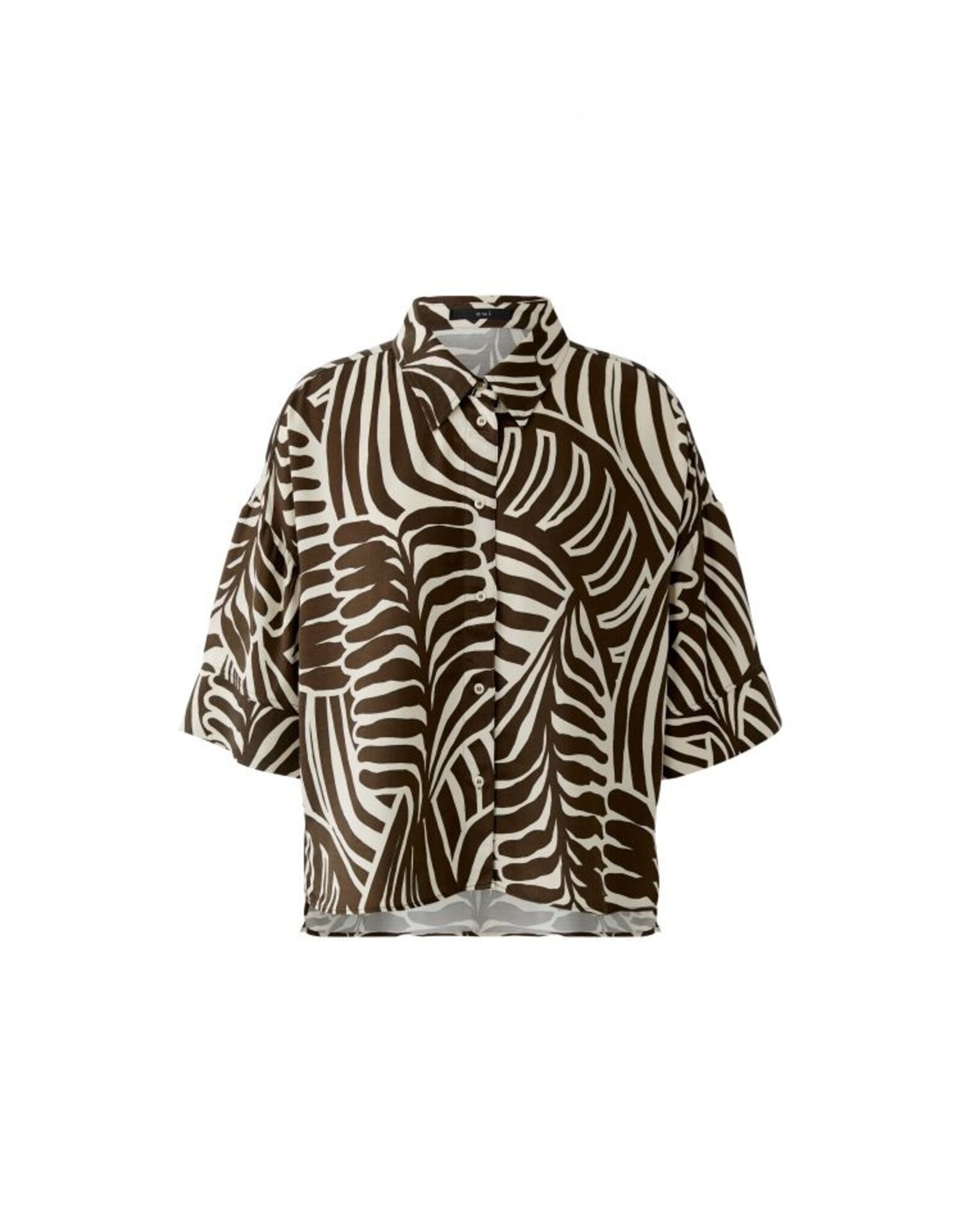 Oui Blouse Print Bruin/Off White