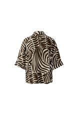 Oui Blouse Print Bruin/Off White