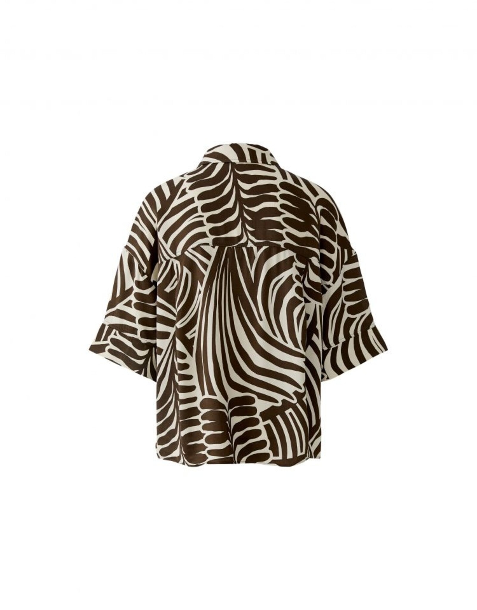 Oui Blouse Print Bruin/Off White