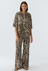 Oui Blouse Print Bruin/Off White