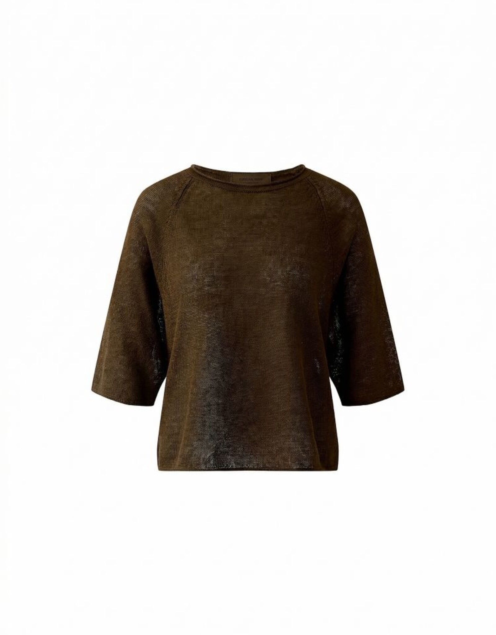 Oui Pullover 3/4/Mouw Bruin