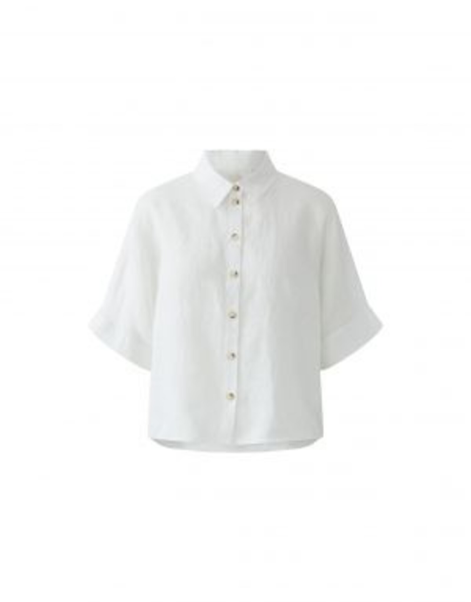 Oui Blouse Linnen K-Mouw Wit