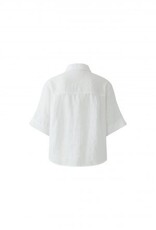 Oui Blouse Linnen K-Mouw Wit