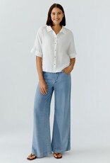 Oui Blouse Linnen K-Mouw Wit