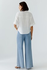 Oui Blouse Linnen K-Mouw Wit