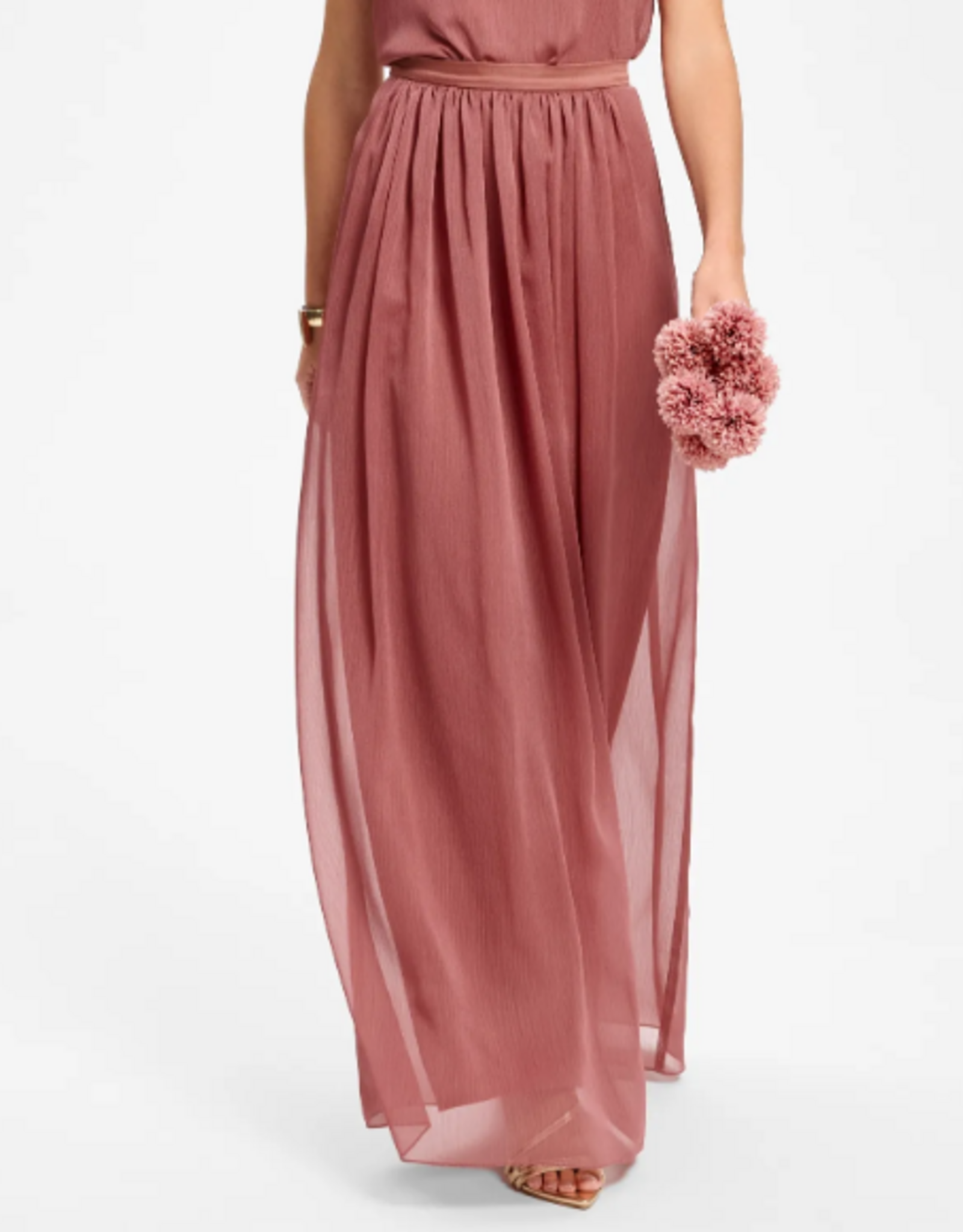 Swing Rok  Crinckle Chiffon Blush Rose