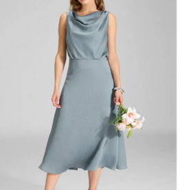 Swing Jurk Waterfal Hals Ice Bleu