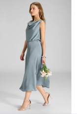 Swing Jurk Waterfal Hals Ice Bleu