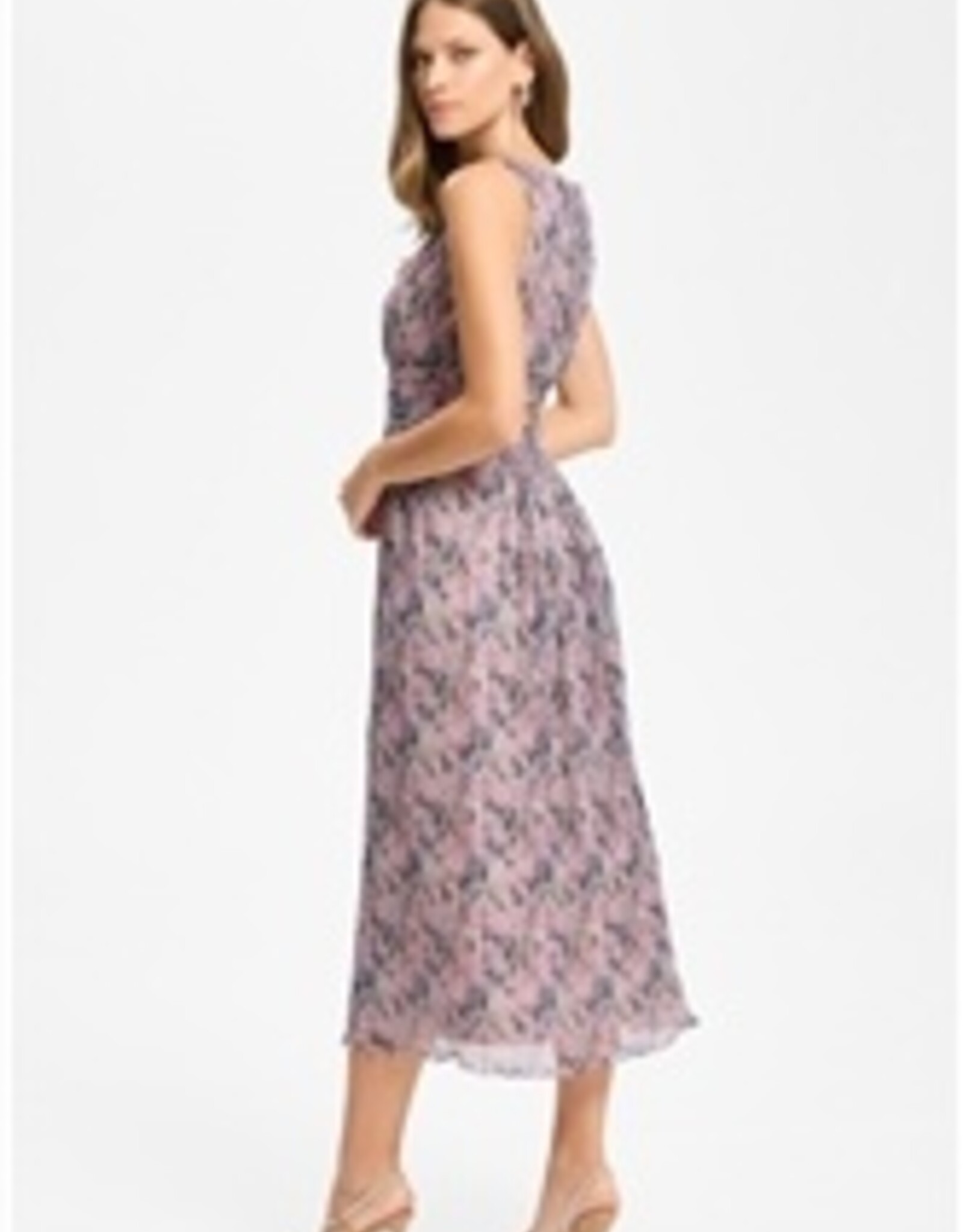 Swing Jurk Pleated Jersey Blush Rose